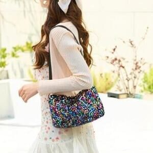 Sequin Purse Crossbody Shoulder Sparkly Bag Multicolor Handbag Elegant Clutch